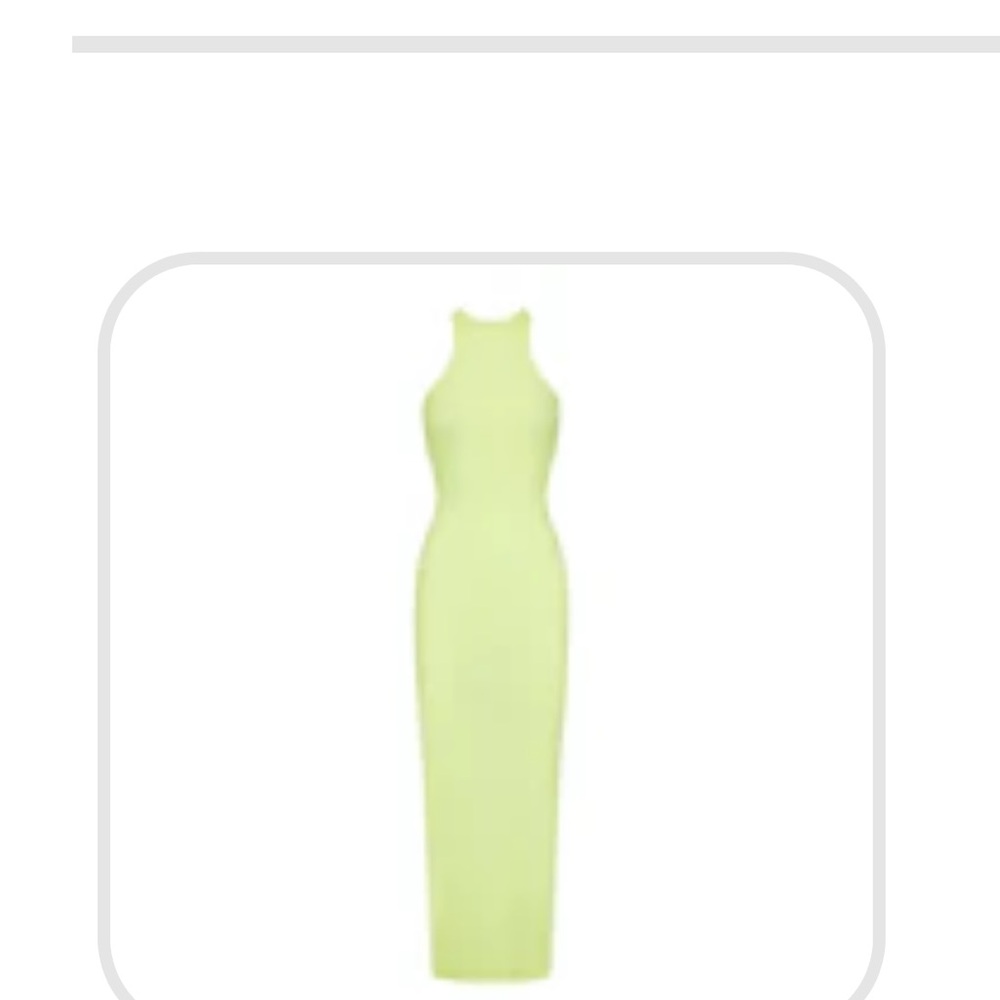 SKIMS Neon Lime Sleeveless Maxi Dress